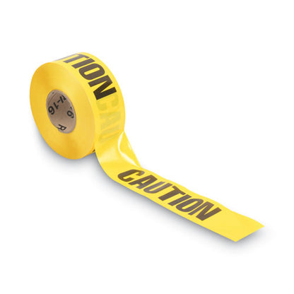 Tatco Caution Barricade Safety Tape, 3" x 1,000 ft, Black-Yellow 10700