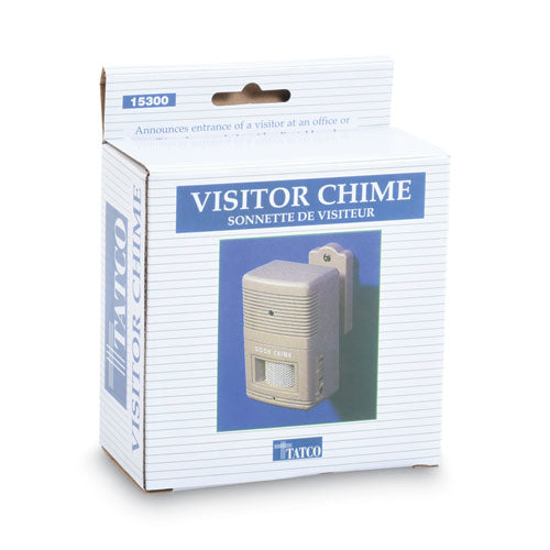Tatco Visitor Arrival-Departure Chime, Battery Operated, 2.75w x 2d x 4.25h, Gray 15300
