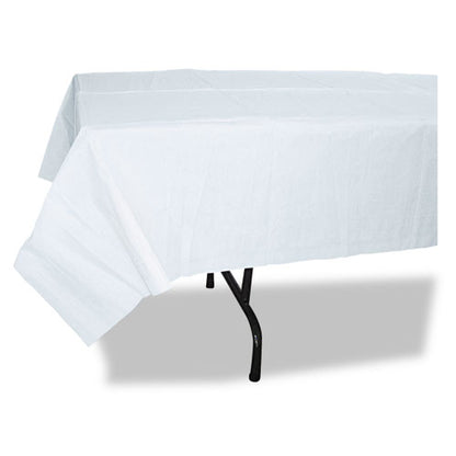 Tatco Paper Table Cover, Embossed Paper with Plastic Liner, 54" x 108", White, 20-Carton 31108