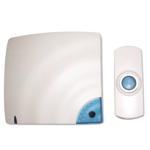 Tatco Wireless Doorbell, Battery Operated, 1.38w x 0.75d x 3.5h, Bone 57910