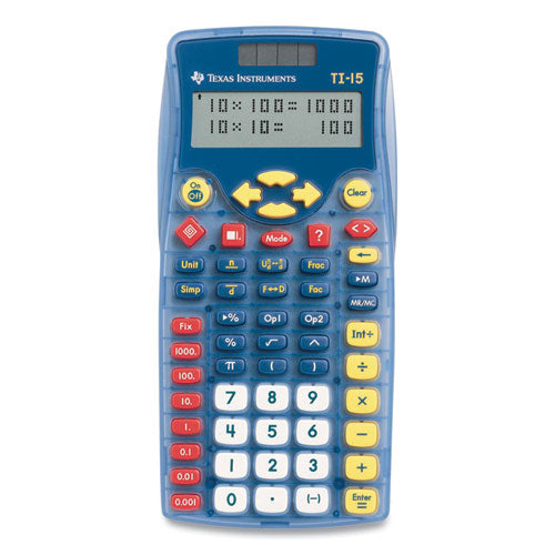 Texas Instruments TI-15 Explorer Elementary Calculator 15-PWB-2L1-A