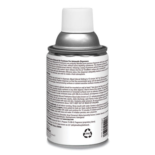 TimeMist Premium Metered Air Freshener Refill, Baby Powder, 5.3 oz Aerosol Spray, 12-Carton 1042686