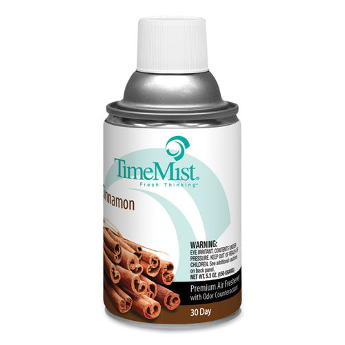 TimeMist Premium Metered Air Freshener Refill, Cinnamon, 6.6 oz Aerosol Spray, 12-Carton 1042746