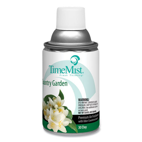 TimeMist Premium Metered Air Freshener Refill, Country Garden, 6.6 oz Aerosol Spray, 12-Carton 1042786