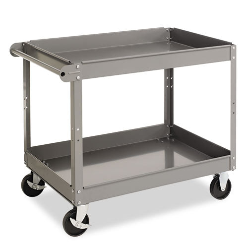 Tennsco Two-Shelf Metal Cart, 24w x 36d x 32h, Gray SC-2436