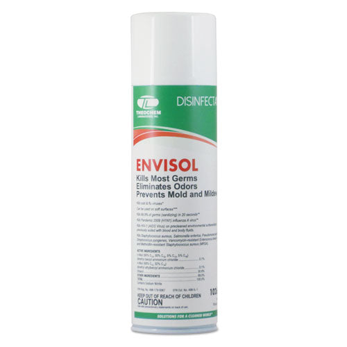 Theochem Laboratories ENVISOL Aerosol Disinfecting Deodorizer, Neutral, 20 oz Aerosol Spray, 12-Carton 502043
