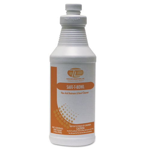 Theochem Laboratories Safe-T-Bowl Liquid Toilet Bowl Cleaner, 32 oz Bottle, 12-Carton 500689