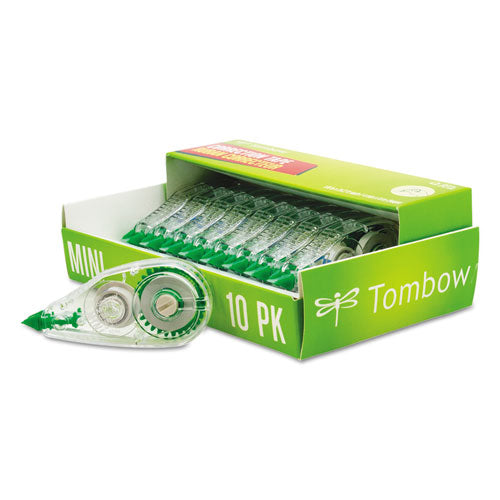 Tombow MONO Mini Correction Tape, 1-6" x 315", Non-Refillable, 10-Pack 68722