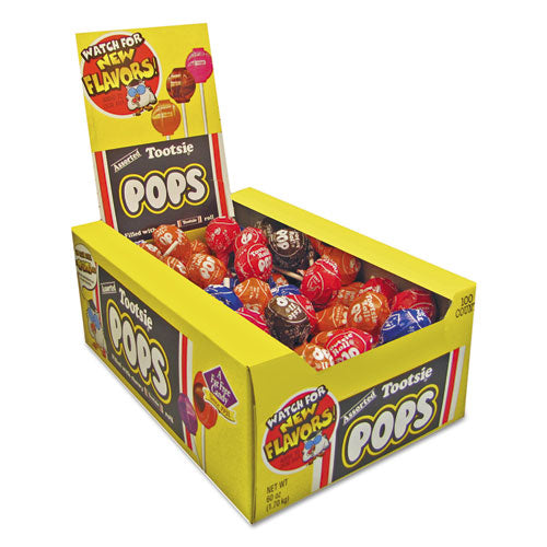 Tootsie Roll Tootsie Pops, 0.6 oz, Assorted Flavors, 100-Box TOO508