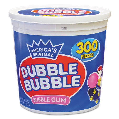 Dubble Bubble Bubble Gum, Original Pink, 300-Tub CVT16403