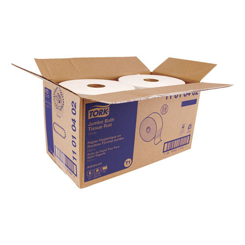 Tork Advanced Jumbo Roll Bath Tissue, Septic Safe, 1-Ply, White, 3.48" x 2247 ft, 6 Rolls-Carton 11010402