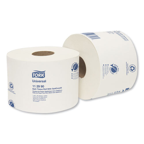 Tork Universal Bath Tissue Roll with OptiCore, Septic Safe, 1-Ply, White, 1755 Sheets-Roll, 36-Carton 112990