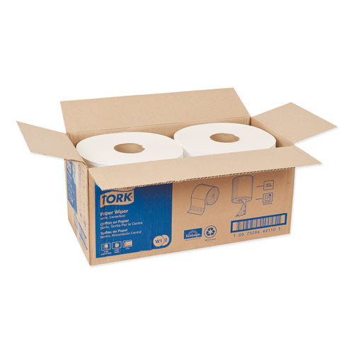 Tork Paper Wiper, Centerfeed, 2-Ply, 9 x 13, White, 800-Roll, 2 Rolls-Carton 130211B