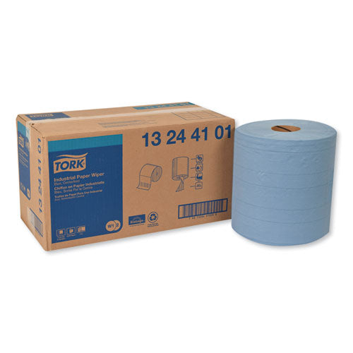 Tork Industrial Paper Wiper, 4-Ply, 11 x 15.75, Blue, 375 Wipes-Roll, 2 Roll-Carton 13244101