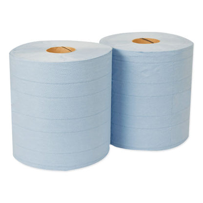 Tork Industrial Paper Wiper, 4-Ply, 11 x 15.75, Blue, 375 Wipes-Roll, 2 Roll-Carton 13244101