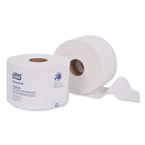 Tork Advanced Bath Tissue Roll with OptiCore, Septic Safe, 2-Ply, White, 865 Sheets-Roll, 36-Carton 162090