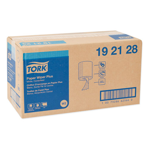 Tork Paper Wiper Plus, 9.8 x 15.2, White, 300-Roll, 2 Rolls-Carton 192128