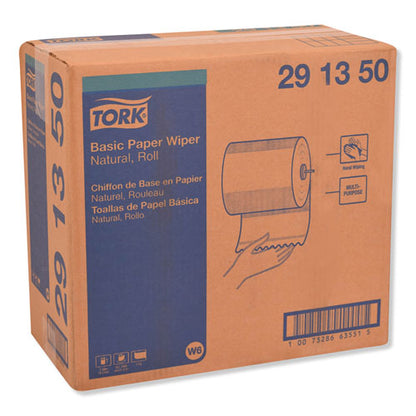 Tork Basic Paper Wiper Roll Towel, 7.68" x 1150 ft, Natural, 4 Rolls-Carton 291350