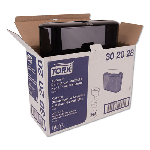 Tork Xpress Countertop Towel Dispenser, 12.68 x 4.56 x 7.92, Black 302028