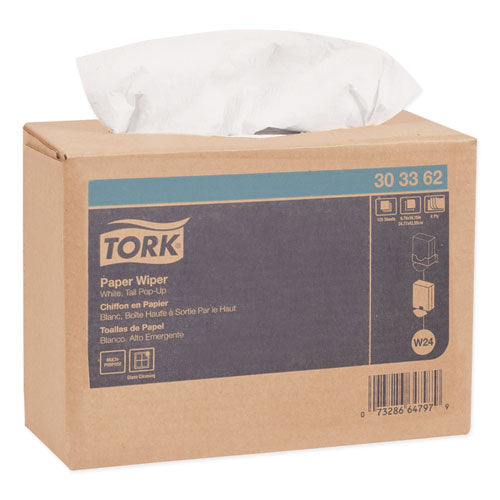 Tork Multipurpose Paper Wiper, 9.75 x 16.75, White, 125-Box, 8 Boxes-Carton 303362