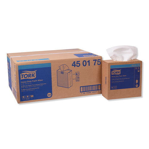 Tork Heavy-Duty Paper Wiper, 9.25 x 16.25, White, 90 Wipes-Box, 10 Boxes-Carton 450175