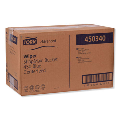 Tork Advanced ShopMax Wiper 450, 8.5 x 10, Blue, 200-Bucket, 2 Buckets-Carton 450340