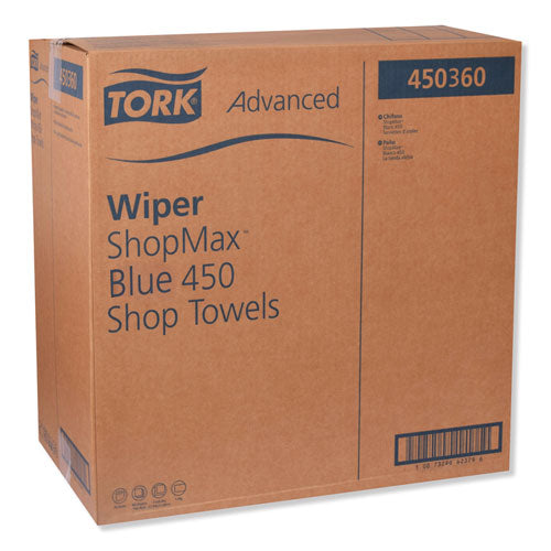 Tork Advanced ShopMax Wiper 450, 11 x 9.4, Blue, 60-Roll, 30 Rolls-Carton 450360