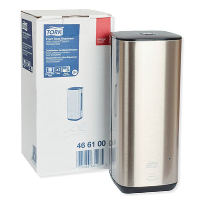 Tork Image Design Foam Skincare Automatic Dispenser with Intuition Sensor, 1 L, 4.5 x 5.12 x 10.62, Stainless Steel 466100