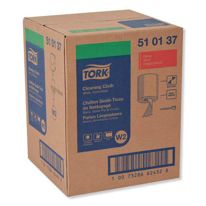 Tork Cleaning Cloth, 12.6 x 10, White, 500 Wipes-Carton 510137