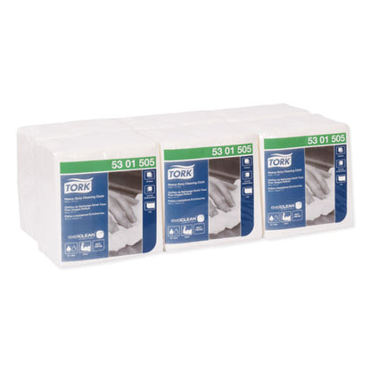 Tork Heavy-Duty Cleaning Cloth, 12.6 x 13, White, 50-Pack, 6 Packs-Carton 5301505