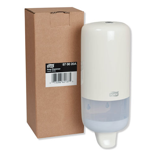 Tork Elevation Liquid Skincare Dispenser, 1 L Bottle; 33 oz Bottle, 4.4 x 4.5 x 11.5, White 570020A
