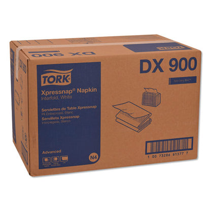 Tork Xpressnap Interfold Dispenser Napkins, 1-Ply, Bag-Pack, 13 x 8.5", White, 6000-Carton DX900