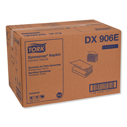Tork Xpressnap Interfold Dispenser Napkins, 2-Ply, Bag-Pack, 13 x 8.5, Natural, 500-Carton DX906E