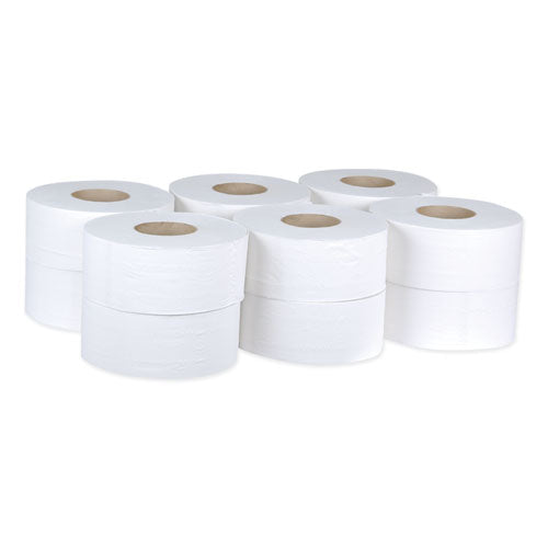 Tork Universal Jumbo Bath Tissue, Septic Safe, 2-Ply, White, 3.48" x 1,000 ft, 12-Carton TJ0922A