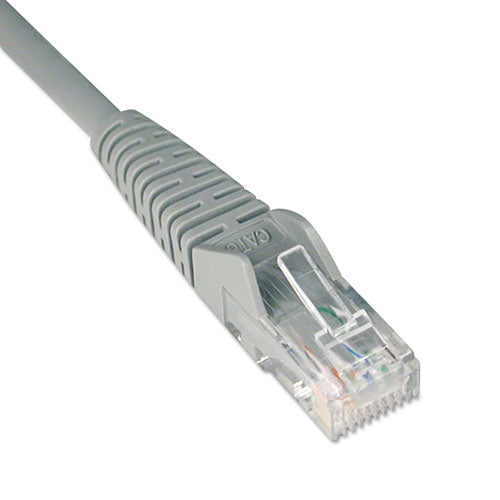 Tripp Lite Cat6 Gigabit Snagless Molded Patch Cable, RJ45 (M-M), 1 ft., Gray N201-001-GY