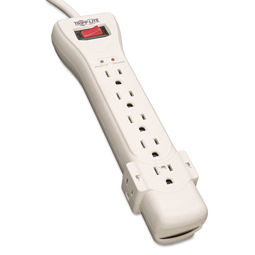 Tripp Lite Protect It! Surge Protector, 7 Outlets, 7 ft Cord, 2160 Joules, Light Gray SUPER-7