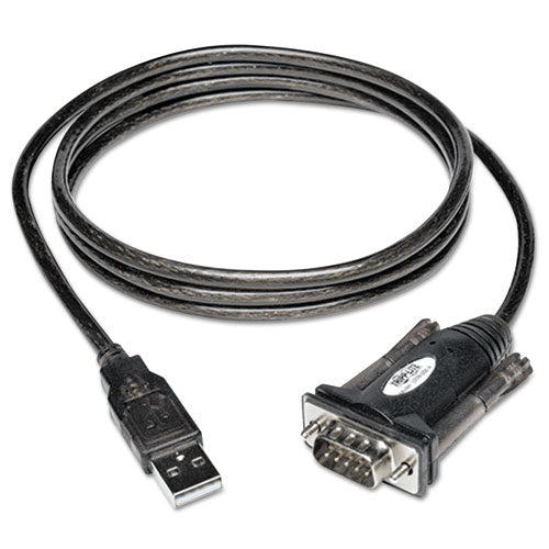 Tripp Lite USB-A to Serial Adapter Cable, DB9 (M-M), 5 ft., Black U209-000-R