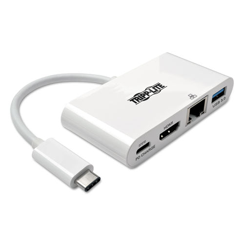Tripp Lite USB 3.1 Gen 1 USB-C to HDMI Adapter, USB-A-USB-C PD Charging-Gigabit Ethernet U444-06N-HGU-C