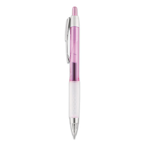 Uni-ball Signo 207 Gel Pen, Retractable, Medium 0.7 mm, Black Ink, Pink Barrel, 2-Pack 1745148