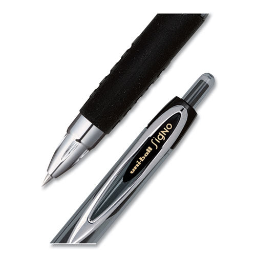 Uni-ball 207 Signo Gel Ultra Micro Gel Pen, Retractable, Extra-Fine 0.38 mm, Black Ink, Smoke Barrel 1790922