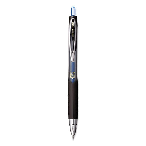 Uni-ball 207 Signo Gel Ultra Micro Gel Pen, Retractable, Extra-Fine 0.38 mm, Blue Ink, Smoke Barrel 1790923