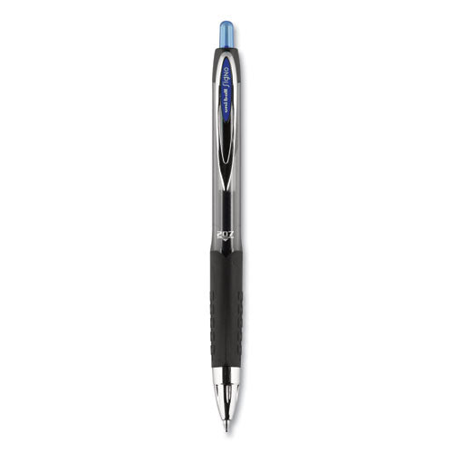 Uni-ball Signo 207 Gel Pen, Retractable, Medium 0.7 mm, Blue Ink, Black Barrel, 36-Box 1921064