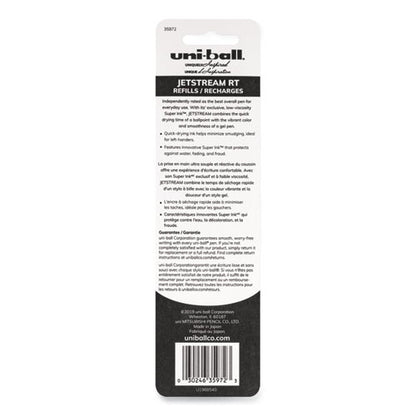 Uni-ball Refill for JetStream RT Pens, Bold Conical Tip, Black Ink, 2-Pack 35972