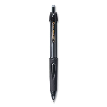 Uni-ball Power Tank RT Ballpoint Pen, Retractable, Bold 1 mm, Black Ink, Smoke-Black Barrel, Dozen 42070