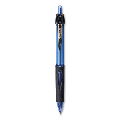 Uni-ball Power Tank RT Ballpoint Pen, Retractable, Bold 1 mm, Blue Ink, Translucent Blue Barrel, Dozen 42071