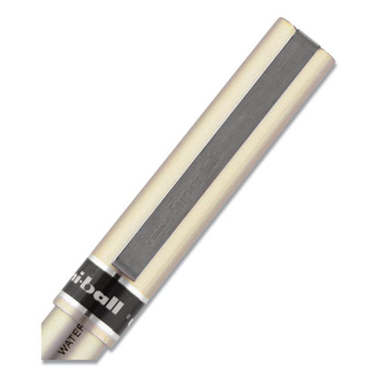 Uni-ball Deluxe Roller Ball Pen, Stick, Fine 0.7 mm, Black Ink, Champagne Barrel, Dozen 60052