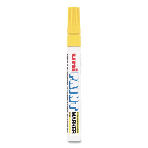 uni-Paint Permanent Marker, Medium Bullet Tip, Yellow 63605