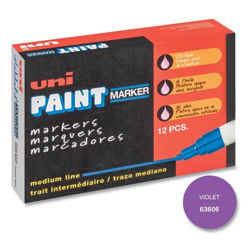 uni-Paint Permanent Marker, Medium Bullet Tip, Violet 63606