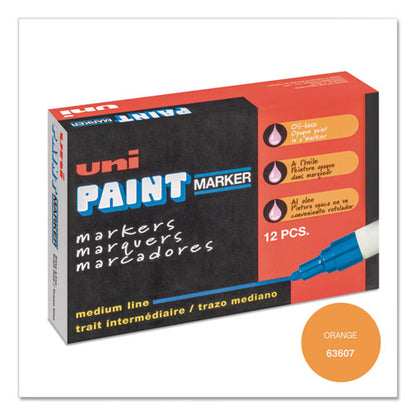 uni-Paint Permanent Marker, Medium Bullet Tip, Orange 63607