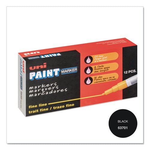 uni-Paint Permanent Marker, Fine Bullet Tip, Black 63701